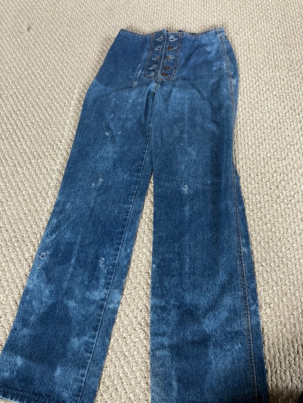 Rag City Blues LA Vintage Customized Acid Wash Distressed Jean Size 30 9/10 READ